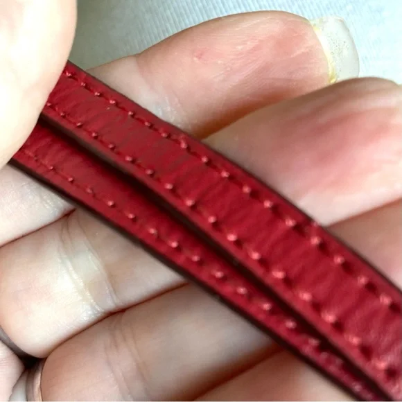 Coach  Signature Canvas Corner Zip Wristlet Brown Red red lining in EUC - Picture 6 of 9